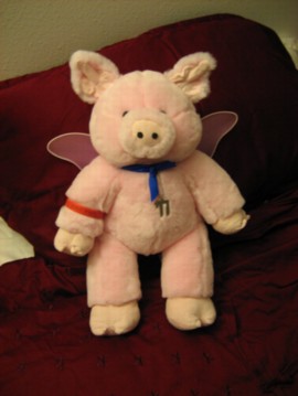 OK, so there's a stuffed pig on my bed...want me to kick your ass?